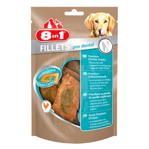 8in1 Fillets Pro Dental Tavuklu Köpek Ödül Maması Small 80 G - 1