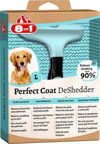 8in1 Perfect Coat DeShedder Furminator Büyük Irk Köpek Tarağı Large - 1