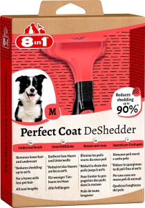 8in1 Perfect Coat DeShedder Furminator Orta Irk Köpek Tarağı Medium - 1