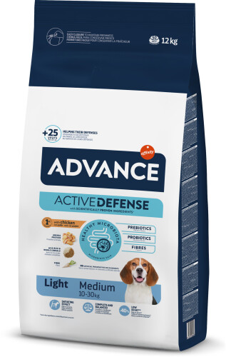 Advance Medium Light Orta Irk Tavuklu Diyet Köpek Maması 12 Kg - 1