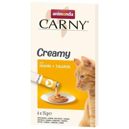 Animonda Snack Carny Tavuk & Taurin Kedi Kreması 6x15 gr - 1