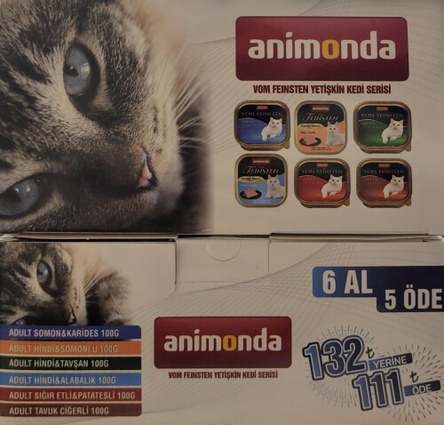 Animonda Yetişkin Kedi Konservesi 100 gr 6 Al 5 Öde - 1