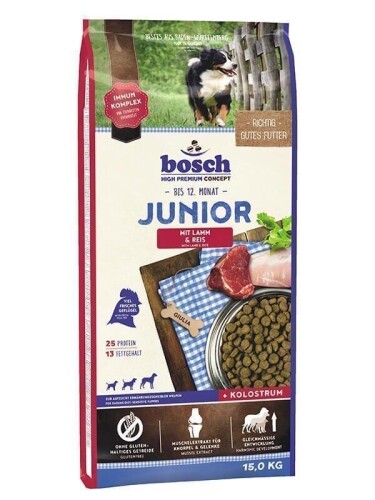 Bosch Junior Lamb & Rice Gulutensiz Kuzu Etli Pirinçli Yavru Köpek Maması 15 Kg+Bosch Kuzu Etli - 1