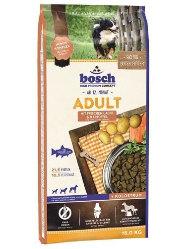 Bosch Salmon & Kartoffel Gulutensiz Somon Balıklı Patatesli Yetişkin Köpek Maması 15 Kg - 1