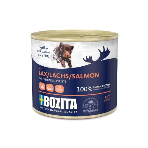 Bozita Natural Tahılsız Somon Balıklı Konserve Yetişkin Köpek Maması 625 G - 1