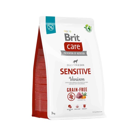 Brit Care Sensitive Geyikli ve Patatesli Tahılsız Köpek Maması 3kg - 1