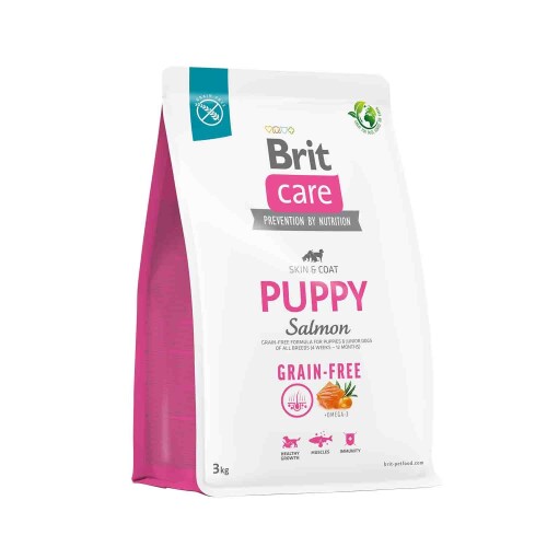 Brit Care Skın & Coat Tahılsız Hassas Deri Yapısına sahip Somonlu Yavru Köpek Maması 3 kg - 1