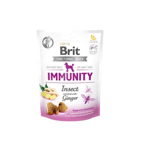 Brit Immunity Zencefilli ve Larva Proteinli Bağışıklık Destekleyici Köpek Ödülü 150g - 1