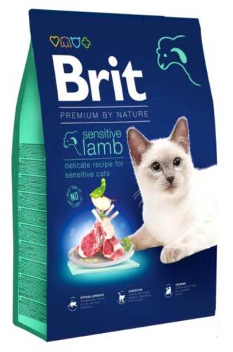 Brit Premium Hypo-Allergenic Sensitive Kuzu Etli Yetişkin Kedi Maması 8 kg - 1