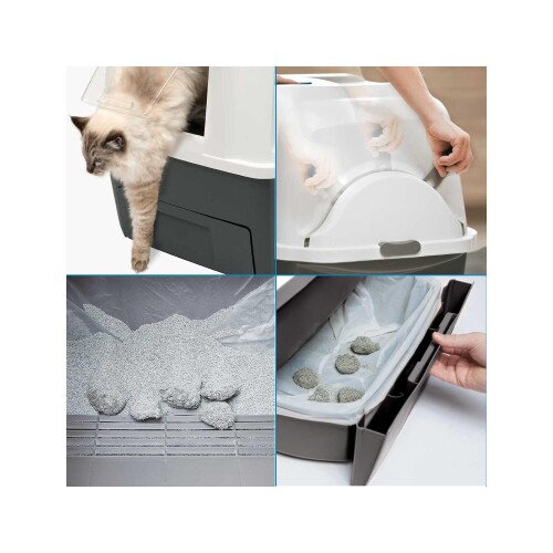 Catit SmartSift Otomatik Kedi Tuvalet Kabı 66x48x63 - 2