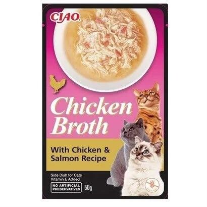 Ciao Chicken Churu Broth Somonlu ve Tavuk Sulu Kedi Ödül Maması 50 Gr. - 1