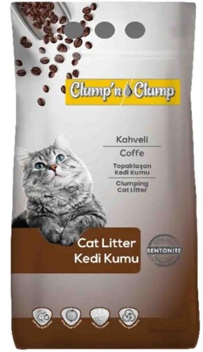 Clump'n&Clump Topaklanan Kahveli Kedi Kumu 10 Lt - 1