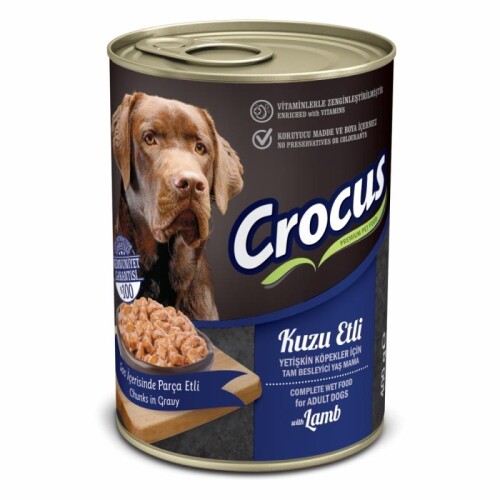 Crocus Yetişkin Köpek Kuzu Etli Yaş Mama 400g - 1