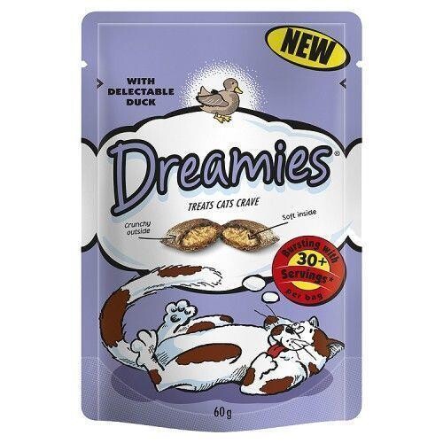 Dreamies İçi Dolgulu Ördekli Kıtır Kedi Ödülü 60 Gr - 1