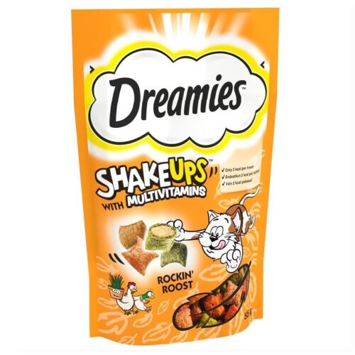 Dreamies Shake Ups Rockin Rooster Multivitamin Kedi Ödülü 55 Gr - 1