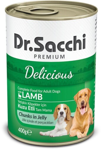 Dr.Sacchi Konserve Köpek Kuzu Etli 400gr - 1