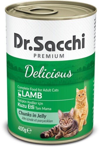 Dr.Sacchi Kuzu Etli Kedi Konservesi 400gr - 1