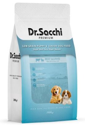 Dr.Sacchi Premium Düşük Tahıllı Kuzulu Yavru Köpek Maması 2 Kg - 1