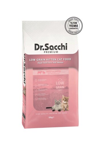 Dr.Sacchi Premium Düşük Tahıllı Yavru Kedi Maması 10 Kg - 1