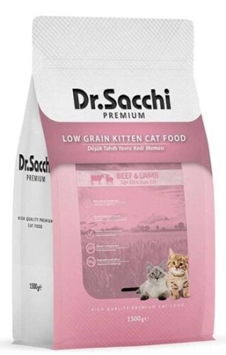 Dr.Sacchi Premium Düşük Tahıllı Yavru Kedi Maması 1,5 Kg - 1