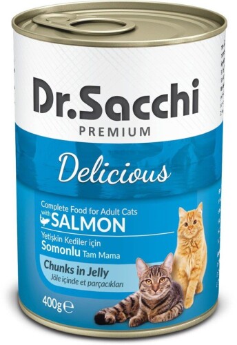 Dr.Sacchi Somonlu Yetişkin Kedi Konservesi 400 gr - 1