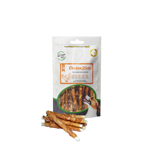 Eco Natura Pet Chicken Sticks - Tavuk Sargılı Kemik Köpek Ödülü 90 Gr - 1