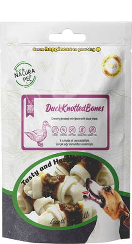 Eco Natura Pet Duck Knotted Bones Ördek Etli Düğüm Kemik 100Gr - 1