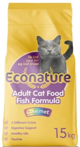 Econature Fish Formula Gurme Yetişkin Kedi Maması 15 KG - 1