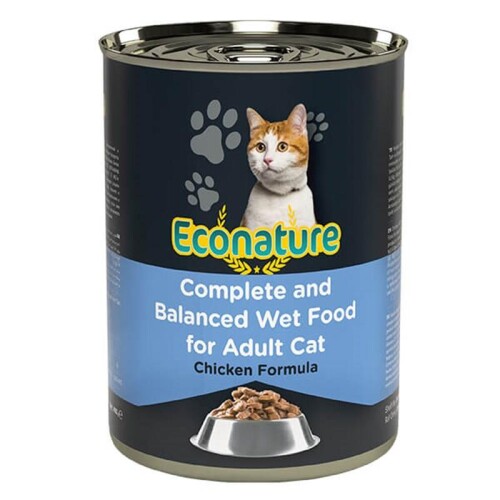 Econature Tavuk Etli Konserve Yetişkin Kedi Maması 400gr - 1