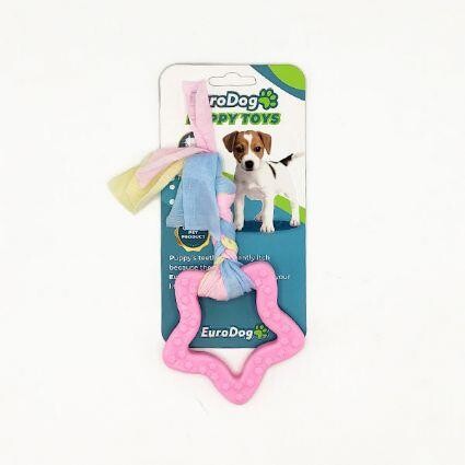 EuroDog Puppy Toys Pembe Yıldız Yavru Köpek Diş Kaşıma Oyuncağı - 1