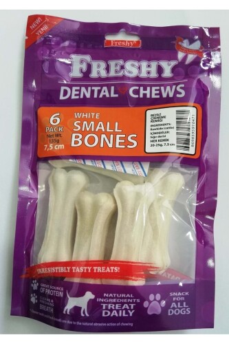 Freshy Dental Chews Beyaz Kemik Köpek Ödülü 6'lı Paket - 1