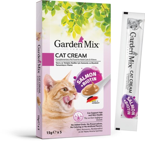 Garden Mıx Kedi Kreması Somon+biotin 15gr X 5 Adet - 1