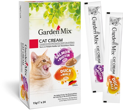 Garden Mıx Kedi Kreması Xxl Somon+ördek 15gr X 24 Adet - 1