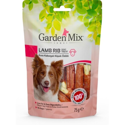 Garden Mix Kuzu Kaburgalı Köpek Ödülü 75 Gr - 1