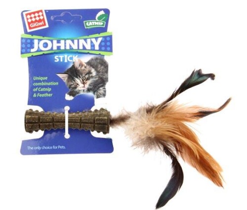 Gigwi Johnny Stick Catnipli Yeşil Tüylü Kedi Oyuncağı - 1