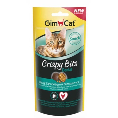 GimCat Crispy Bits Dental Kedi Ödül Tableti 40gr - 1