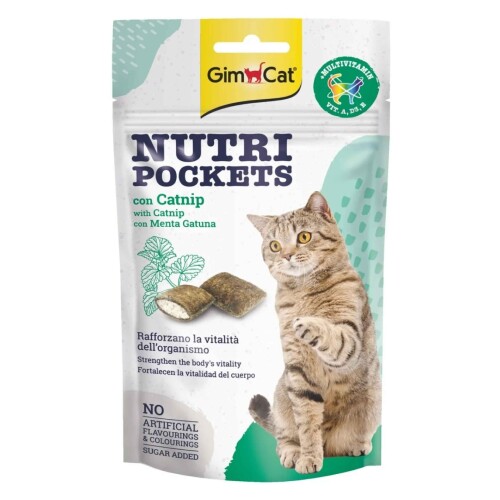 GimCat Nutripockets Catnipli Multivitamin İçerikli Kedi Ödül Maması 60 Gr - 1