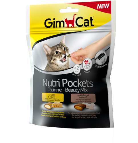 GimCat Nutripockets Kedi Ödülü Taurin&Beauty 150Gr - 1