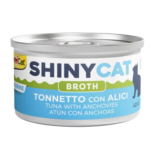 Gimcat Shinycat Sos İçinde Ançüezli Ton Balığı Kedi Konserve Maması 70 Gr - 1