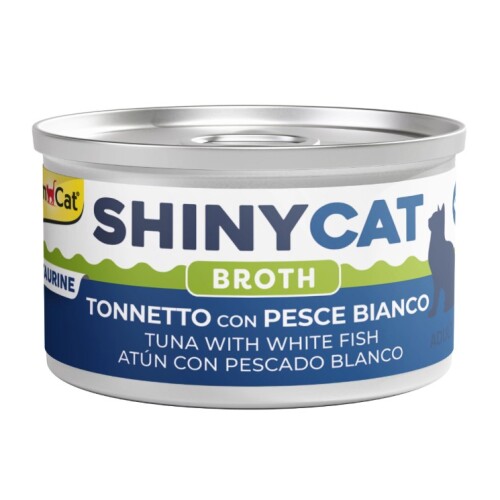 Gimcat Shinycat Sos İçinde Beyaz Balıklı Ton Balık Kedi Konserve Maması 70 Gr - 1