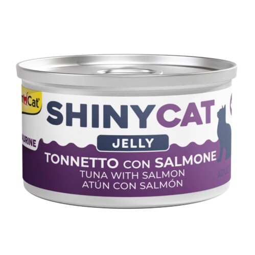 Gimcat Shinycat Sos İçinde Jelly Somonlu ve Ton Balıklı Kedi Konserve Maması 70 Gr - 1