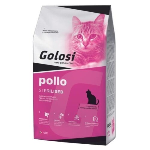 Golosi Cat Indoor Tavuklu Kısırlaştırılmış Yetişkin Kedi Maması 20 KG - 1