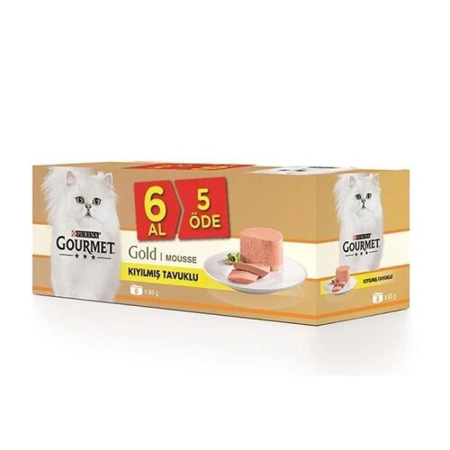 Gourmet Gold Kıyılmış Tavuklu Konserve Yetişkin Kedi Maması 85 Gr 6 Al 5 Öde - 1