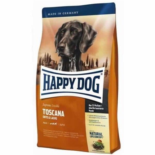 Happy Dog Toscana Ördekli ve Somonlu Yetişkin Köpek Maması 12.5 KG - 1