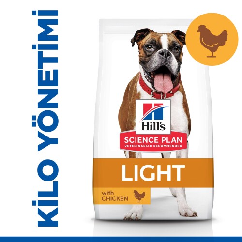 Hill's SCIENCE PLAN Light Yetişkin Orta Irk Tavuklu Köpek Maması 2.5kg - 1