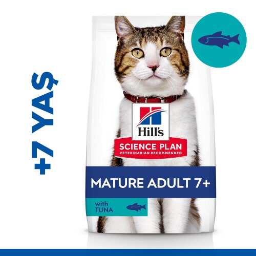 Hills Science Plan Mature +7 Ton Balıklı Yaşlı Kedi Maması 1.5 Kg - 1