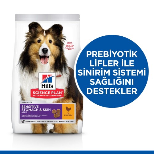 Hill's SCIENCE PLAN Hassas Deri & Mide Yetişkin Orta Irk Tavuklu Köpek Maması 2.5 kg - 2