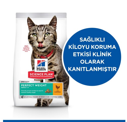 Hill's SCIENCE PLAN İdeal Kilo Yetişkin Tavuklu Kedi Maması 2.5 kg - 2