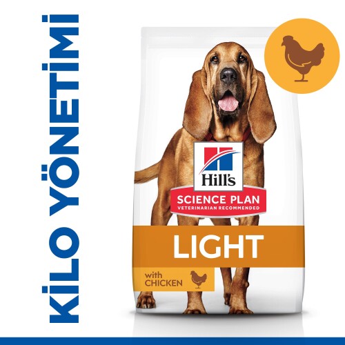 Hill's SCIENCE PLAN Light +7 Yaşlı Orta Irk Kuzulu ve Pirinçli Köpek Maması 2.5 kg - 1