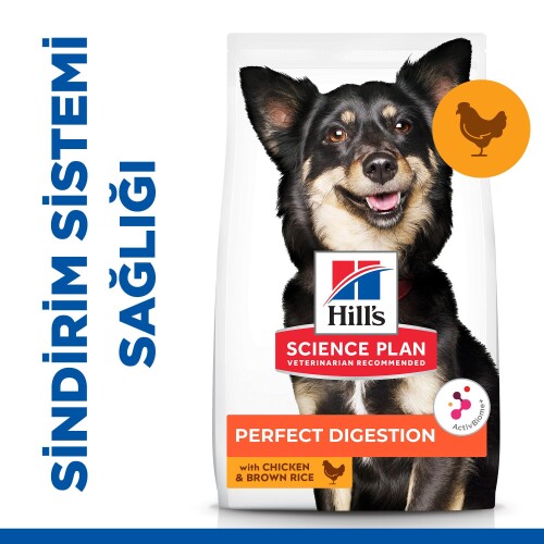 Hill's Perfect Digestion Tavuk Etli ve Pirinçli Küçük Irk Yetişkin Köpek Maması 3 KG - 1